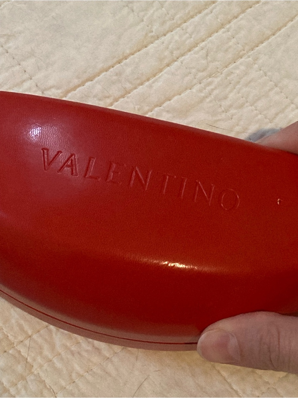 Valentino Red Hard Sunglasses Case - No Glasses GUC